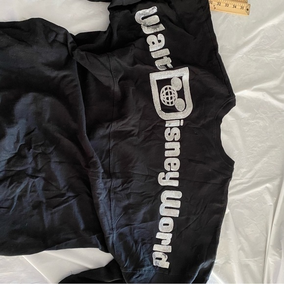 Walt Disney World Spirit Jersey Sequin Black Silver size Small - Picture 8 of 9